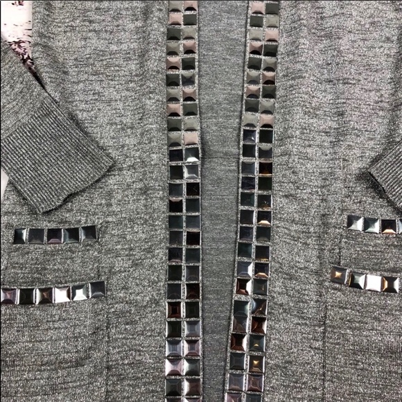 Cache metallic silver sparkly long cardigan - Picture 2 of 7